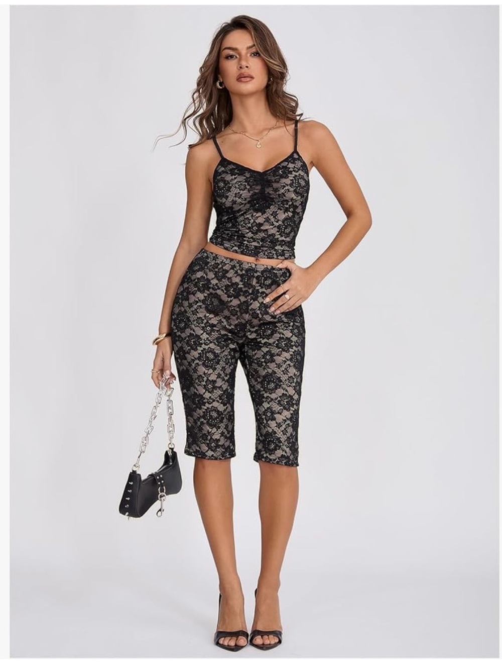 SOLY HUX Women's Lace 2 Piece Outfits